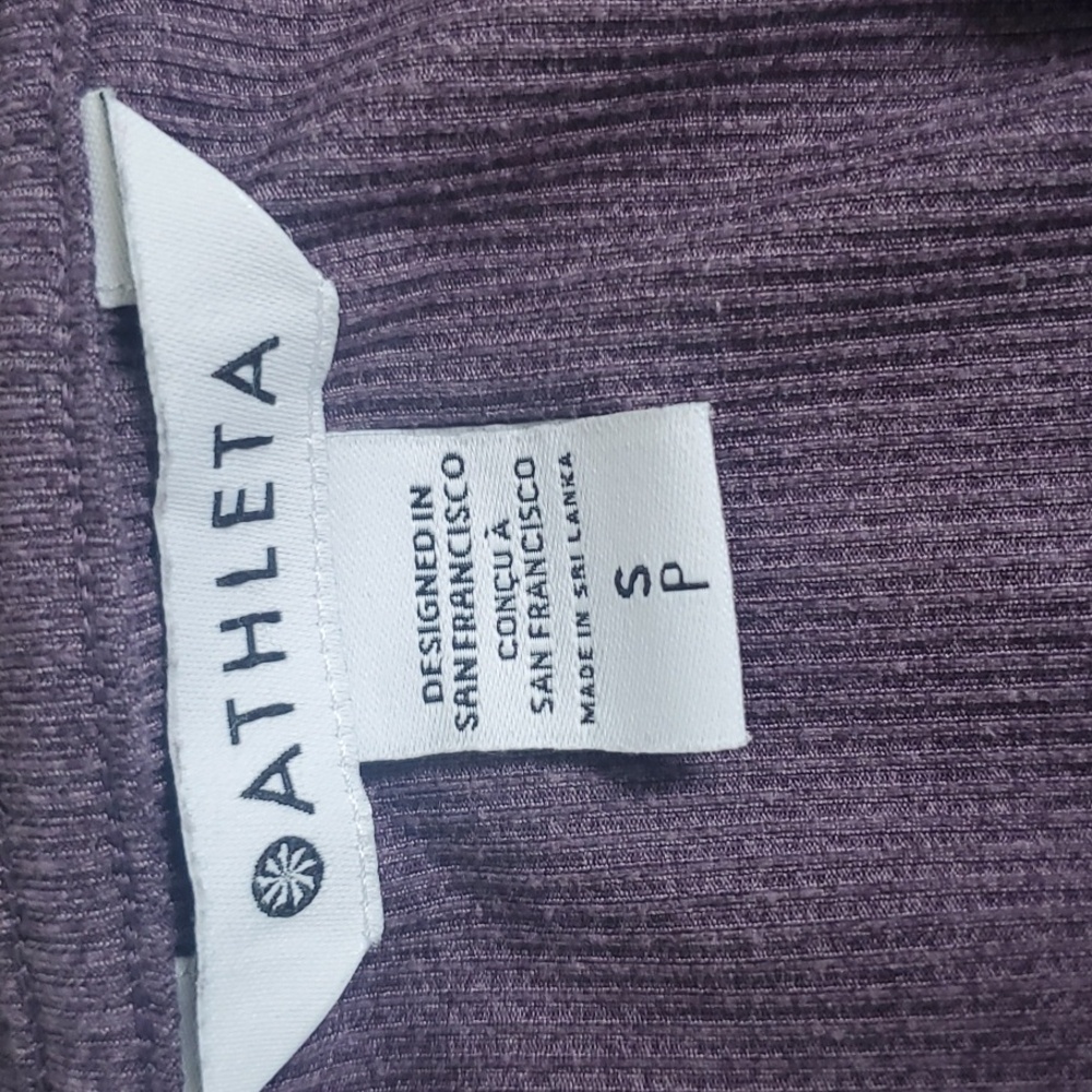 Athleta Purple Ribbed Henley - Picture 4 of 5